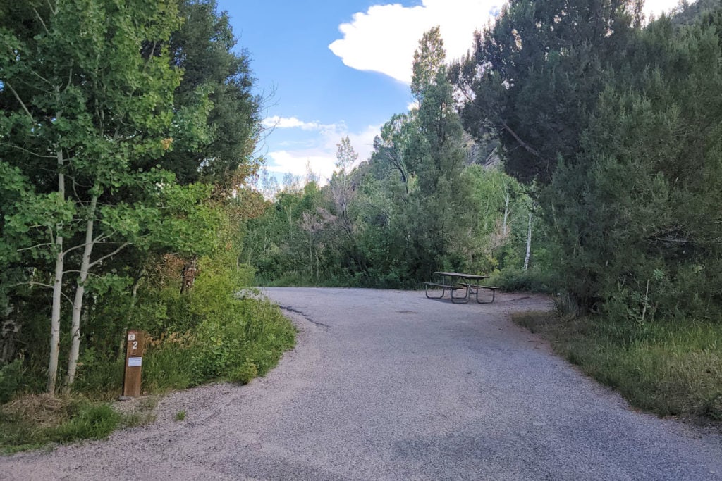 Campsite 2 Lower Lehman Creek Campground Great Basin National Park