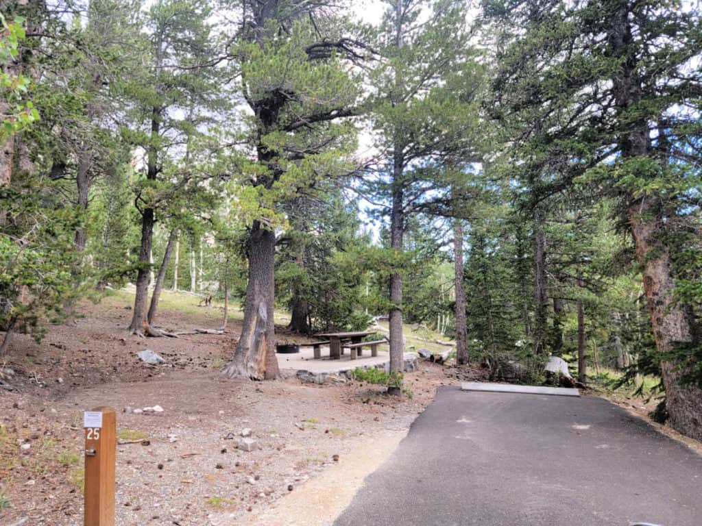 Campsite 25 Wheeler Peak Campground Great Basin National Park