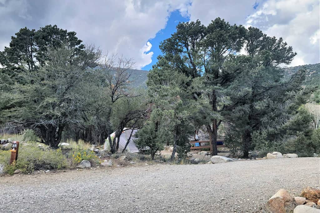 Campsite 35 Baker Creek Campground Great Basin National Park