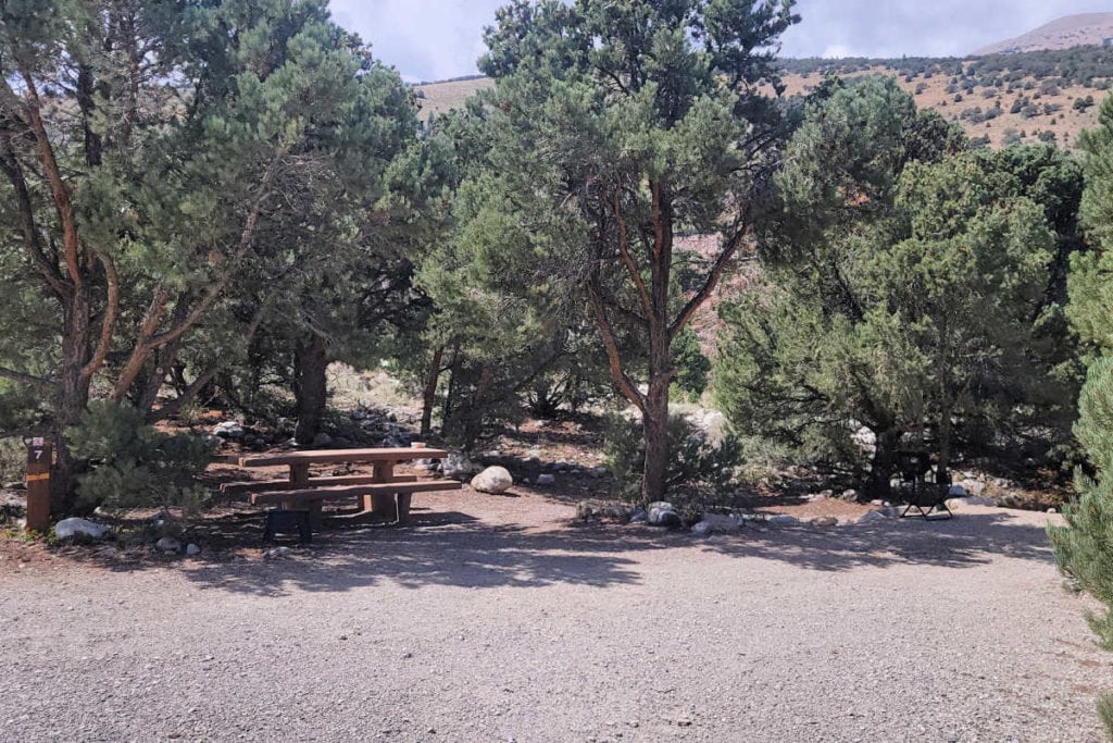 Campsite 7 Baker Creek Campground Great Basin National Park