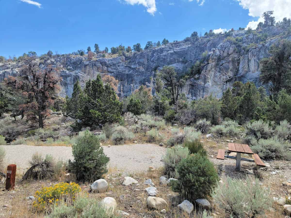 Campsite A10 Grey Cliffs Campground Great Basin National Park