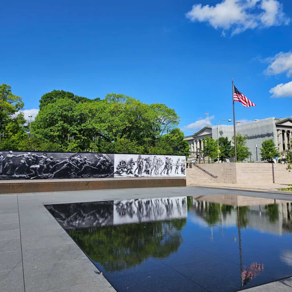 A Soldiers Journey Sculpture at the World War 1 Memorial Washington DC