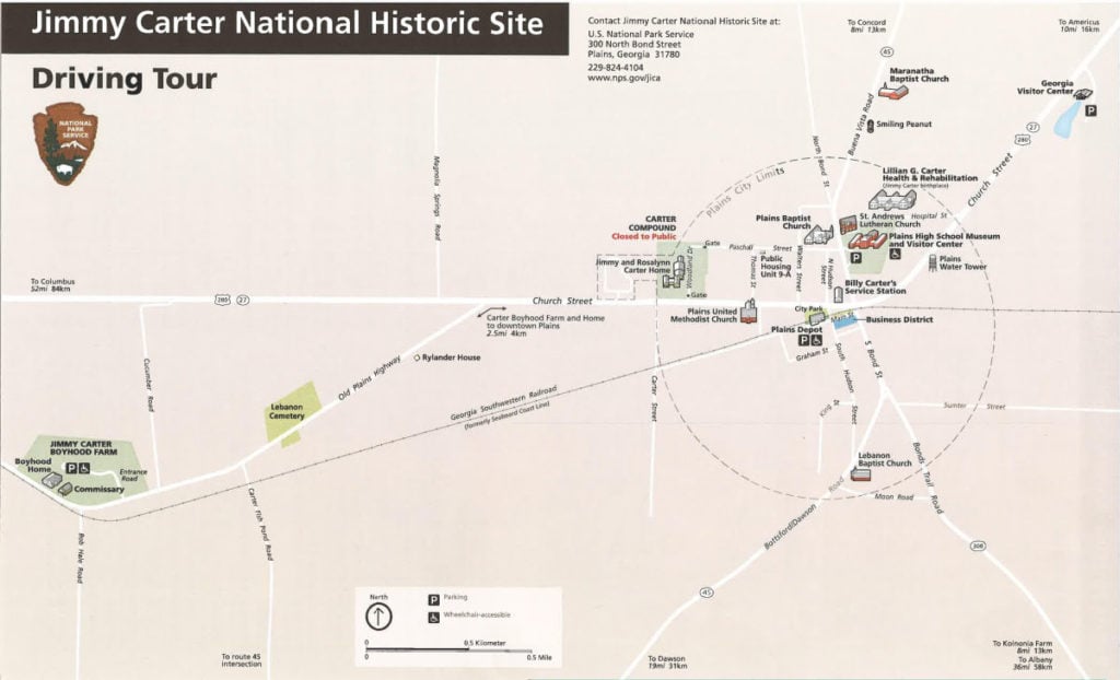 Jimmy Carter National Historical Park Map