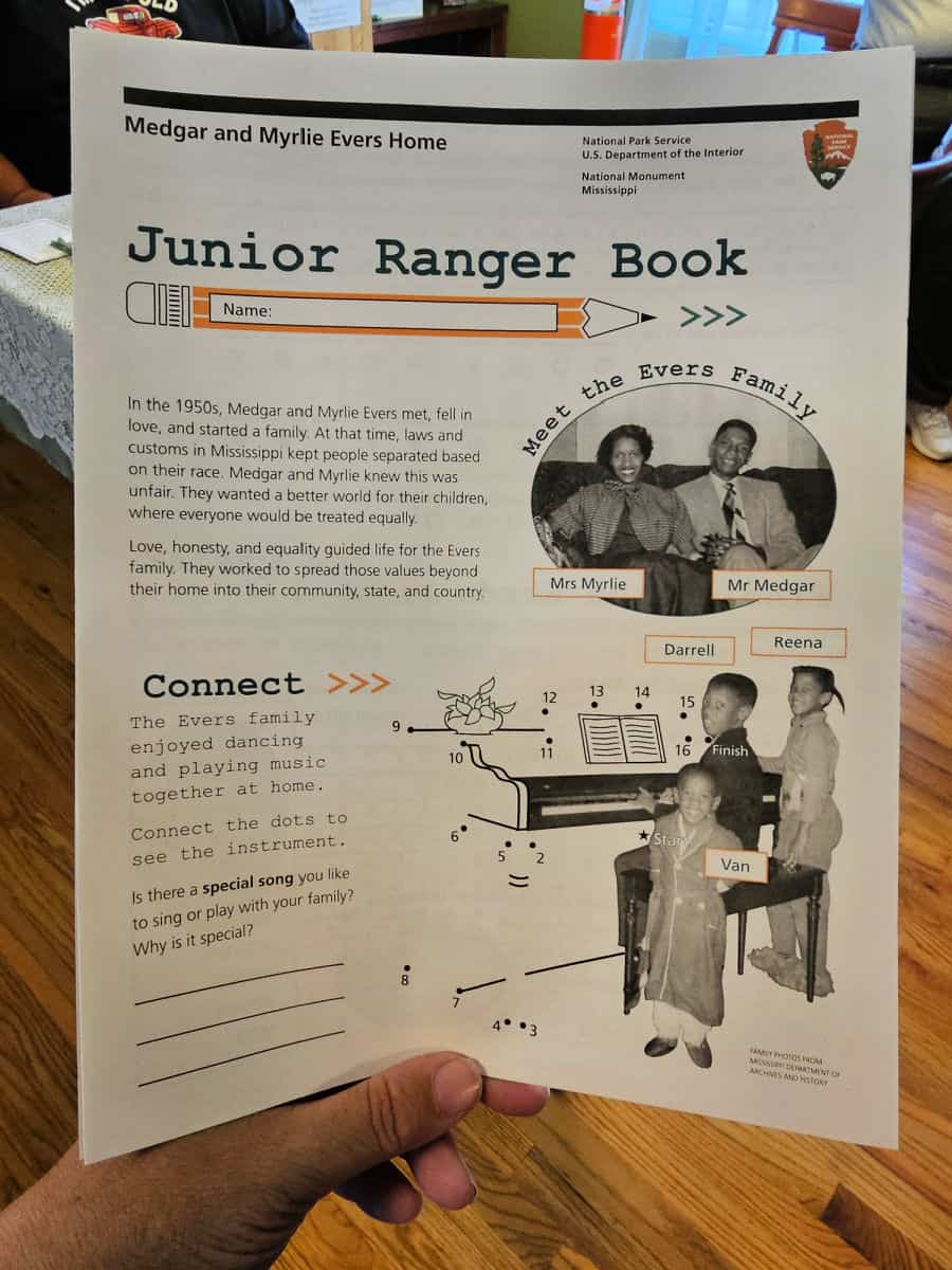Medgar and Myrlie Evers Home National Monument Junior Ranger Program
