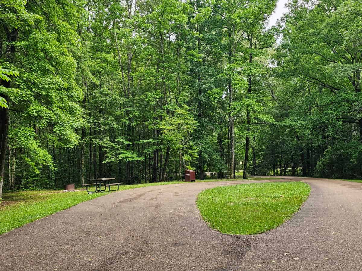 Rocky Springs Campground located on the Natchez Trace Parkway