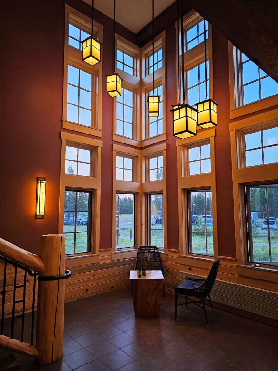 Sitting area in Canyon Lodge at Yellowstone National Park