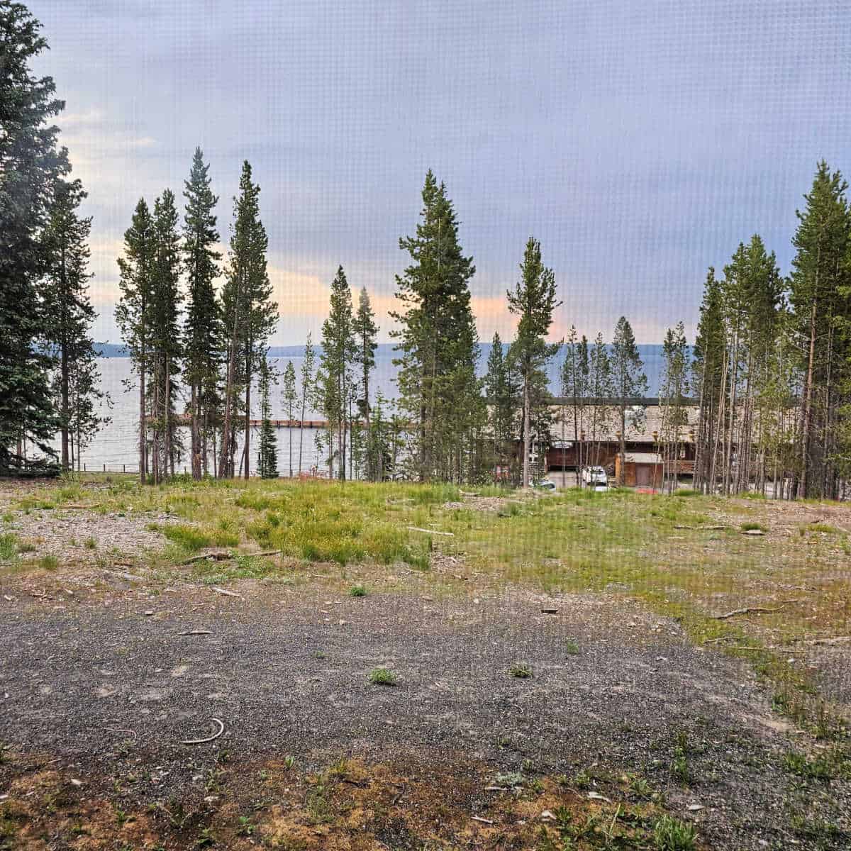 View of Lake Yellowstone from Grant Village Lodge Deluxe Lodge Room