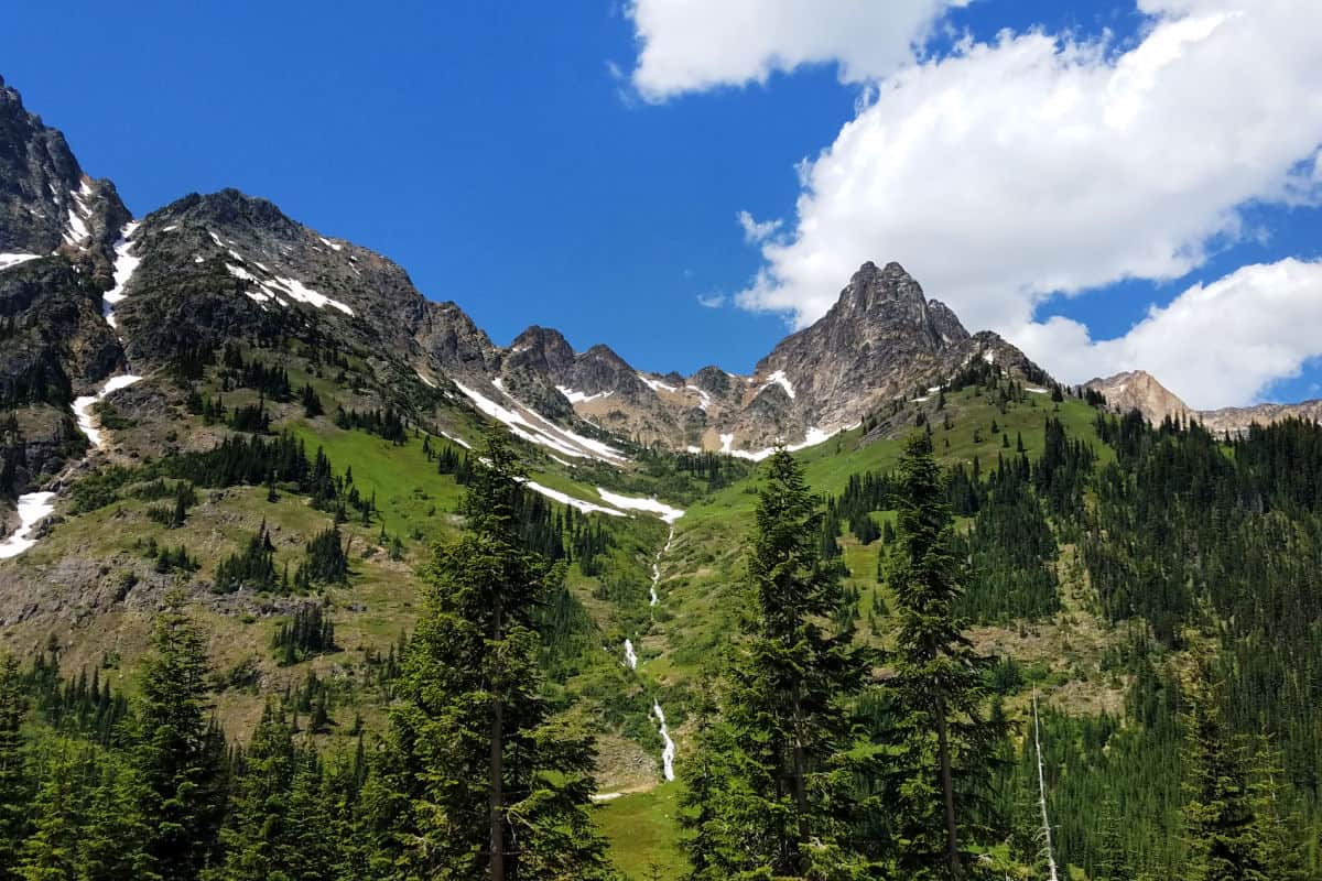 Mountain Peaks in North Cascades National Park