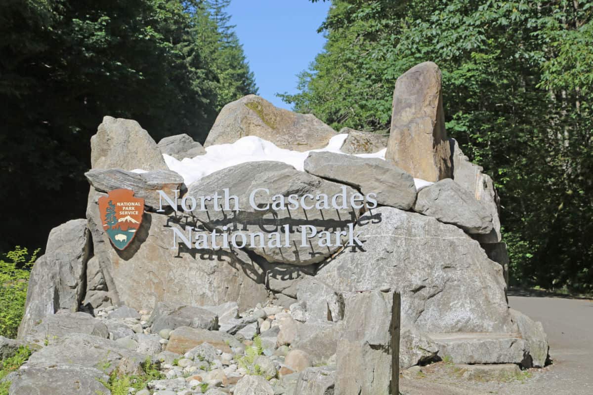 North Cascades National Park Entrance Sign