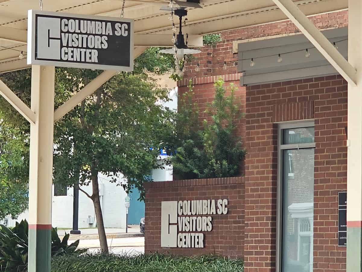 Columbia SC Visitor Center entrance sign