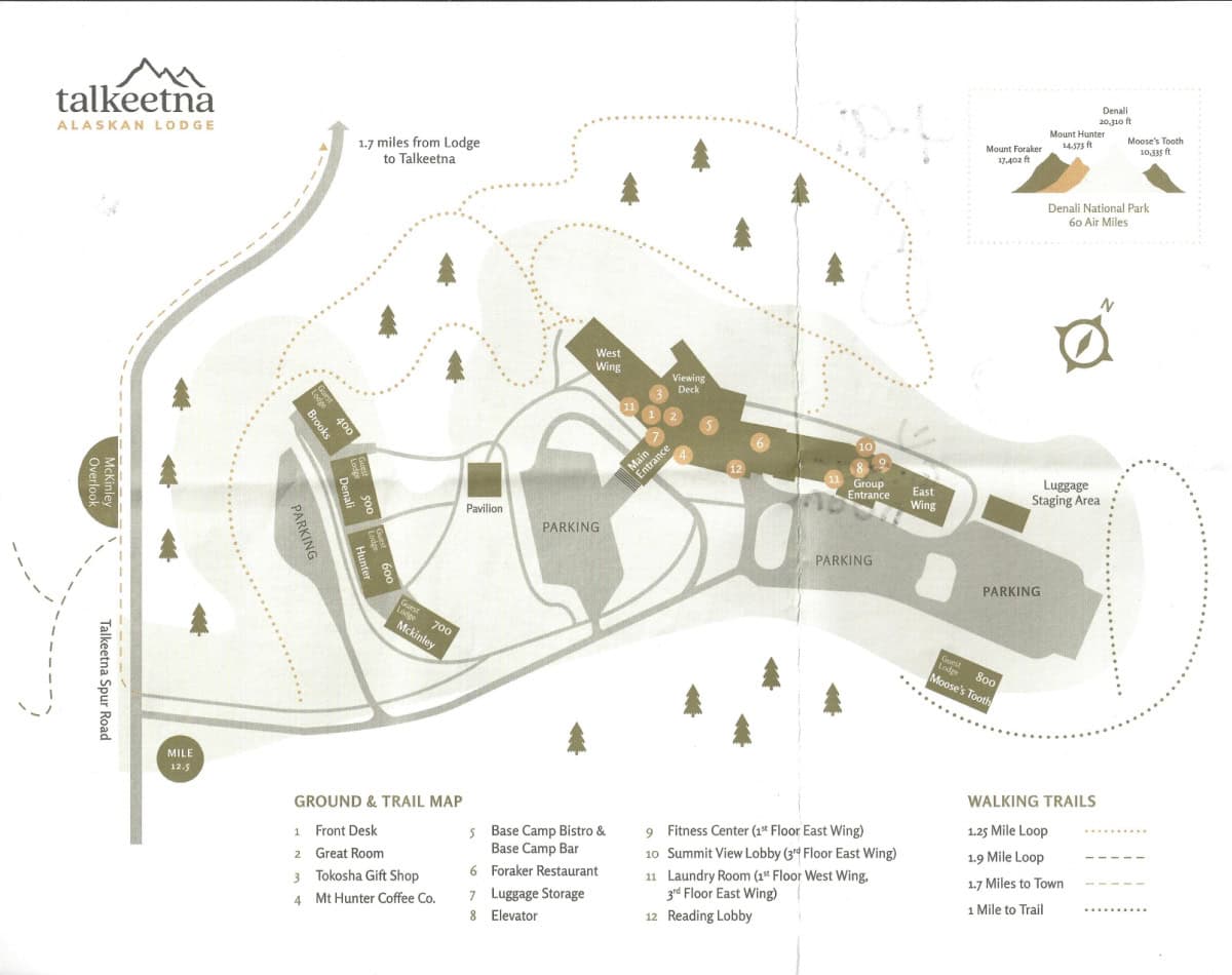 Talkeetna Alaskan Lodge Map 