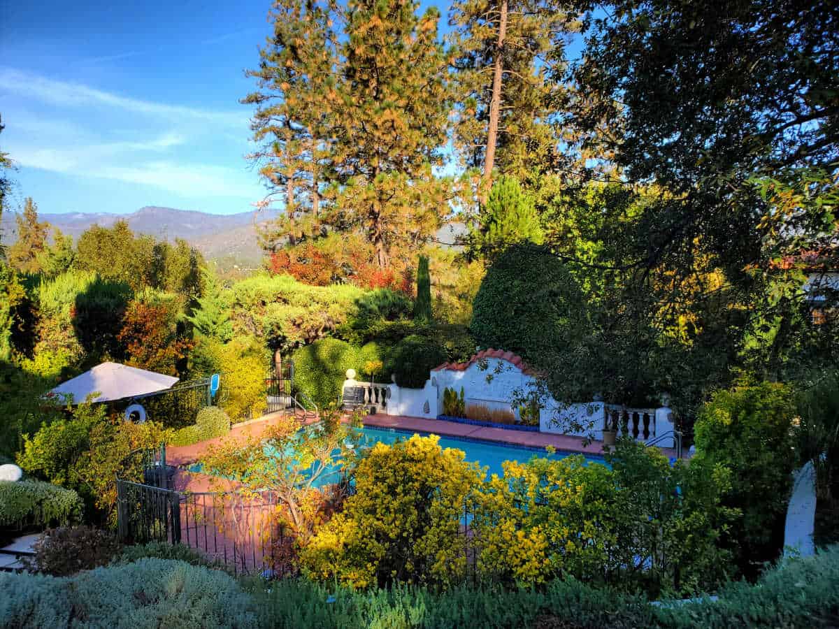 Breathtaking views from Chateau Du Sureau Oakhurst California