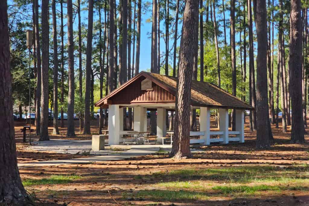 Picnic shelter at Sesquicentennial State Park