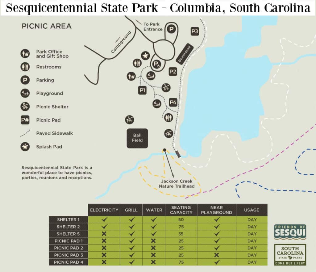 Sesquicentennial State Park Map