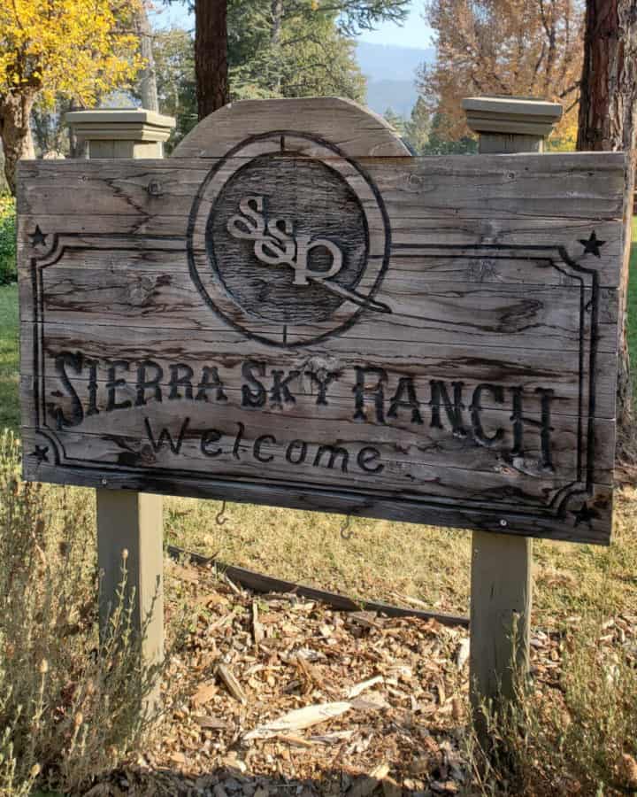 Sierra Sky Ranch Entrance Sign