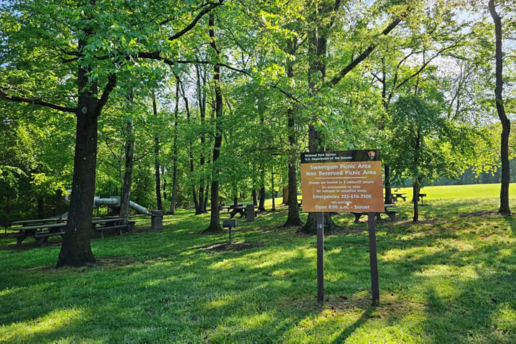 Sweetgum Picnic Area Greenbelt Park