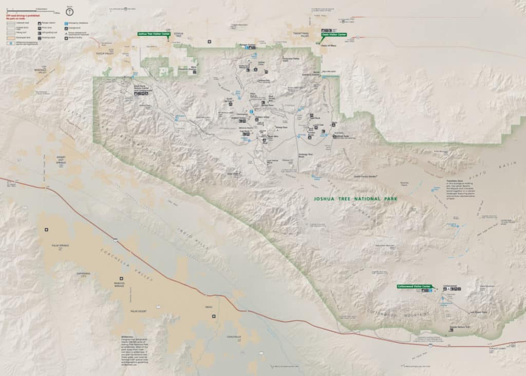 Map of Joshua Tree National Park