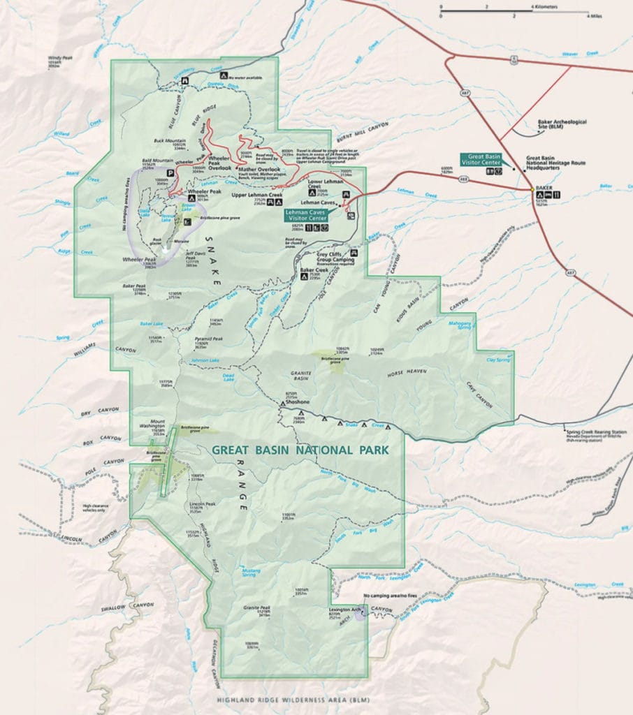 Great Basin National Park Map