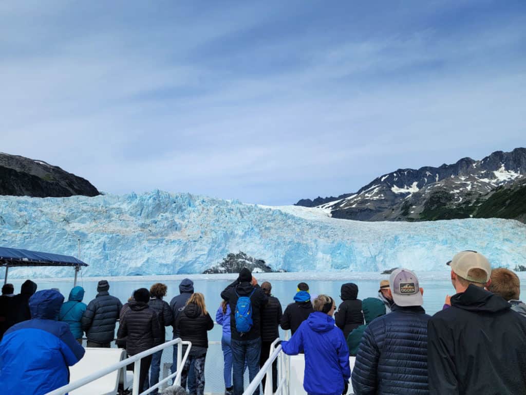 Close up view of Aialik Glacier Kenai Fjords