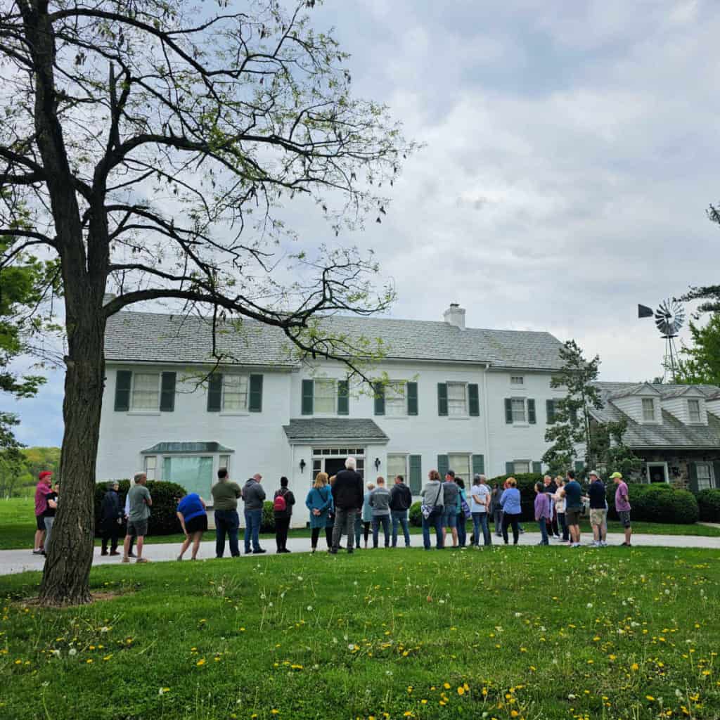 Eisenhower National Historic Site wtth Ranger led program in from of the home