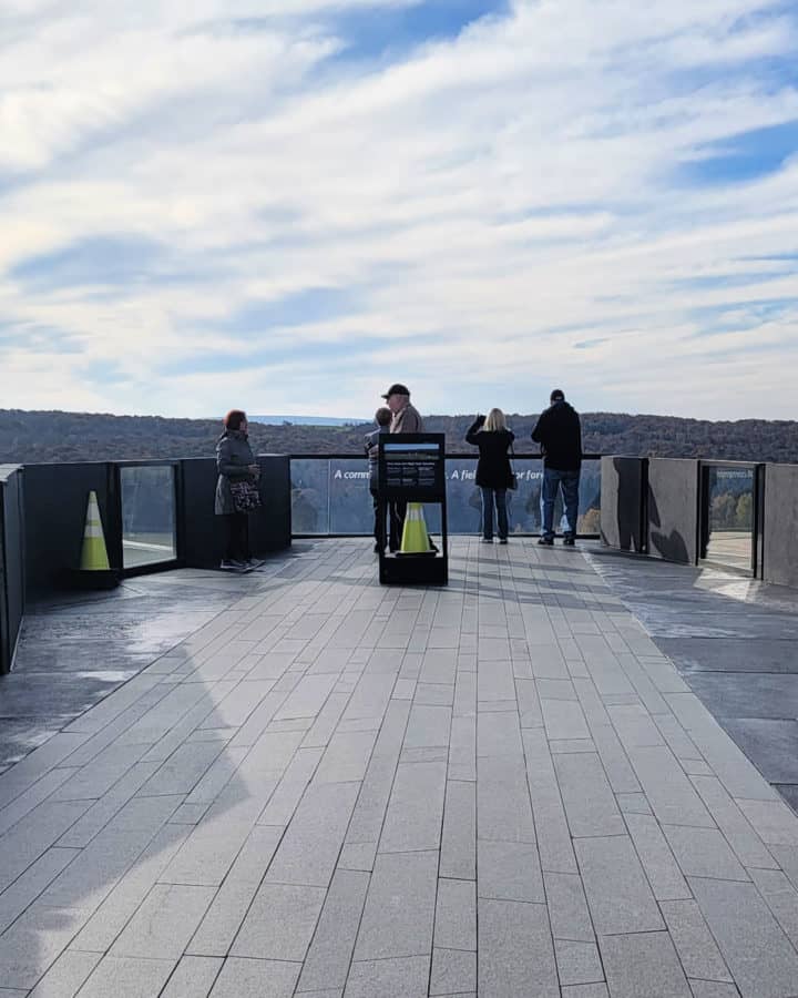 Flight 93 Memorial overlooking the crash location