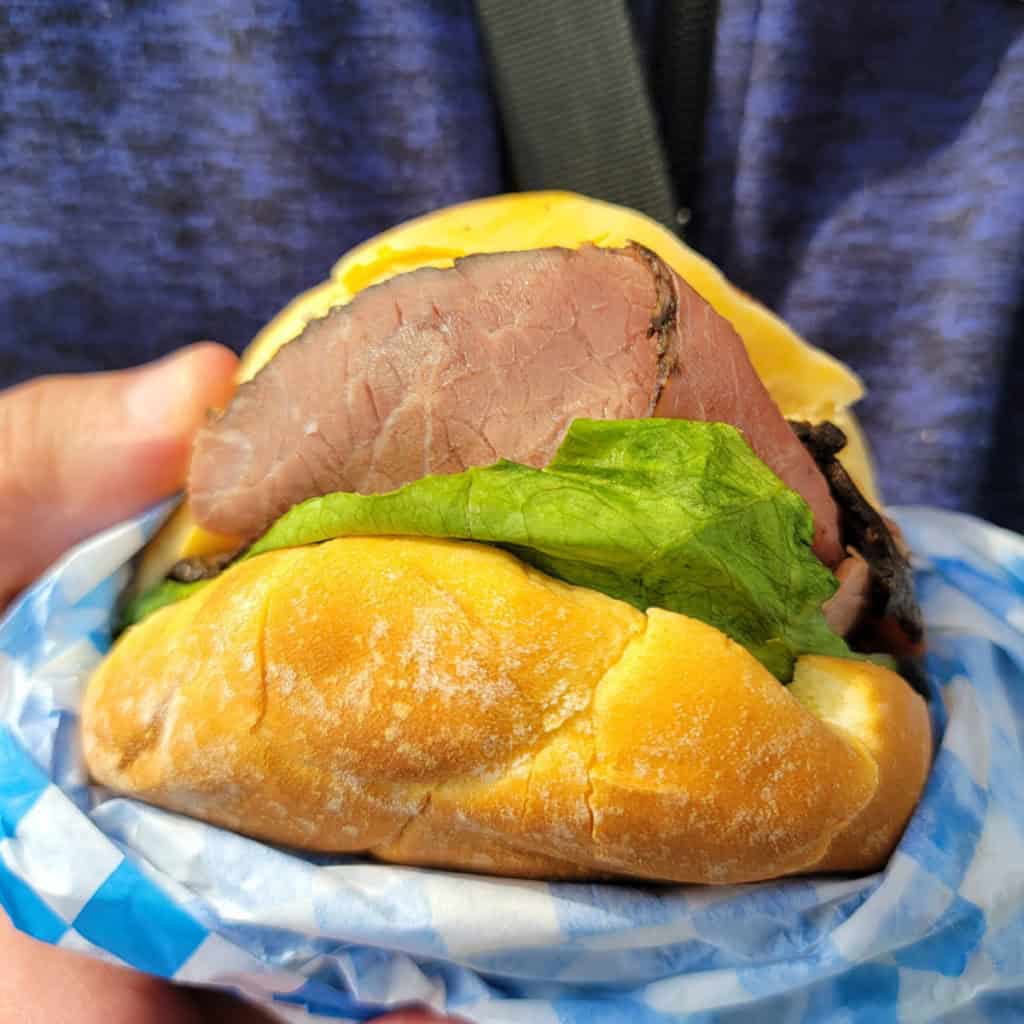 Sandwich provided on Major Marine Tours