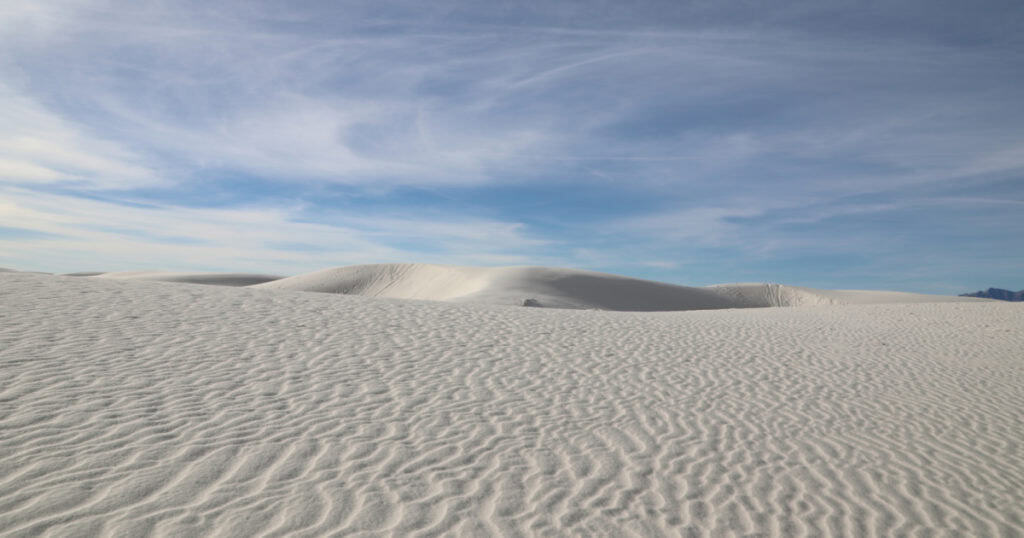 ripple marks in the sand at White Sands National Park