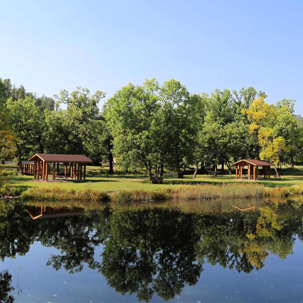 grounds around the Custer State Park Visitor Center