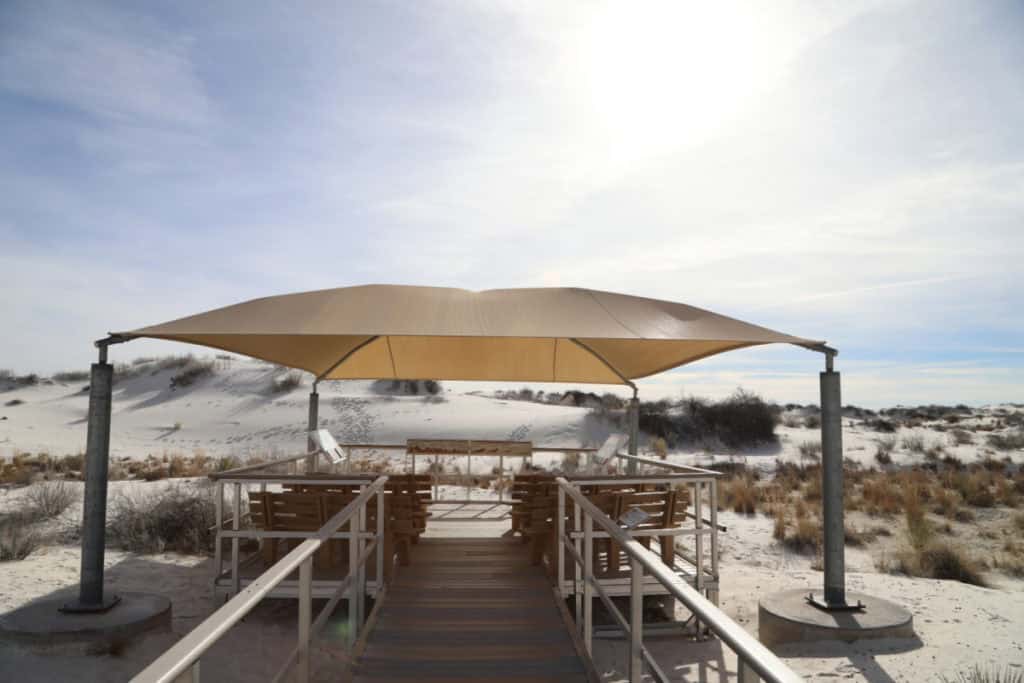 interpretative area in White Sands National Park