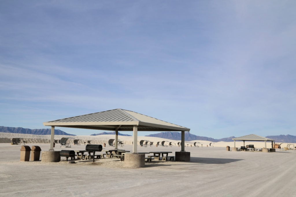 picnic area at White Sands National Park