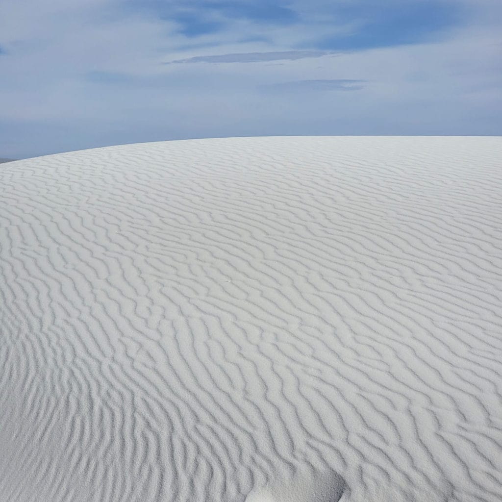 ripples in the sand at White Sands National Park