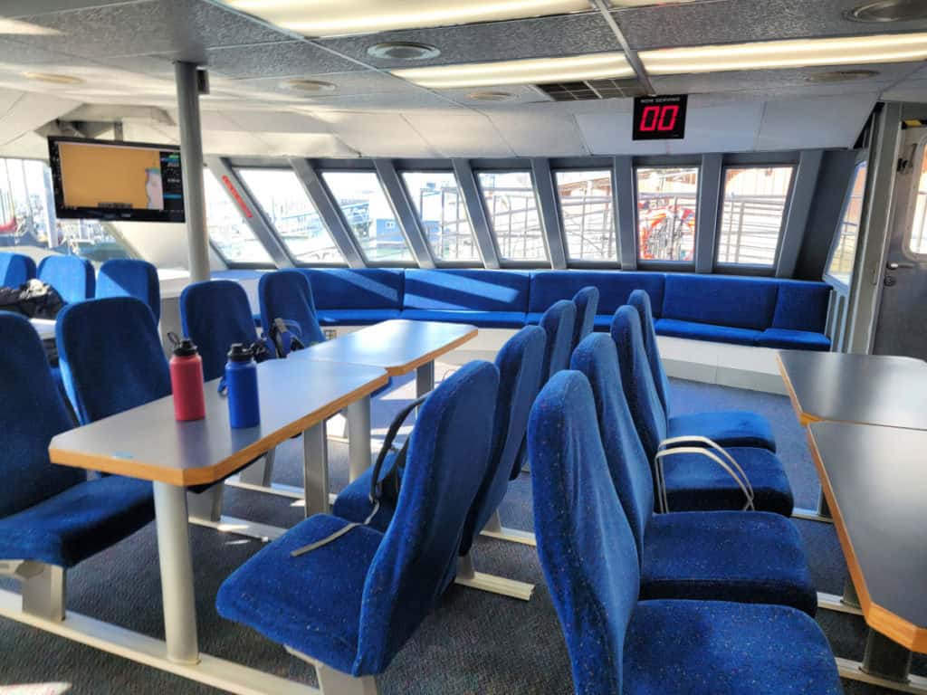 seating inside the Glacier Express at Major Marine Tours