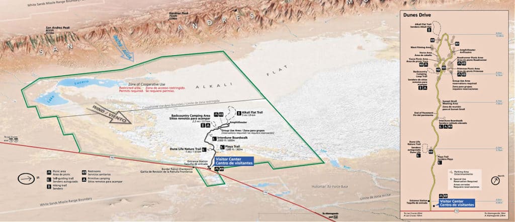 White Sands National Park Map